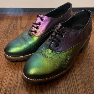 Miista Shiny Oil Slick Colored Loafers